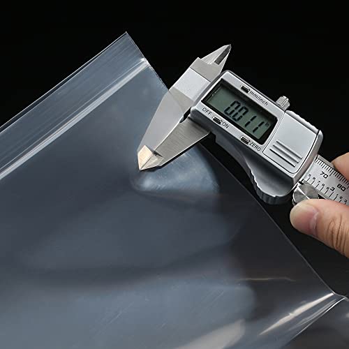 Macoota 100 Pcs 2" X 3" Small Plastic Bags Thick 4 Mil Clear Resealable Zip Seal Lock Poly Bags Heavy Duty Zipper Reclosable Baggies Packing Jewelry Earrings Coin Pills #TOP4