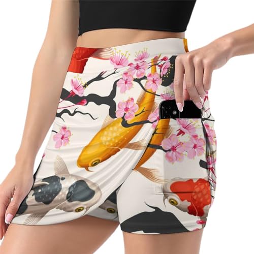 Jupe short de golf et running Fleur De Poisson Rouge pour vos journées actives