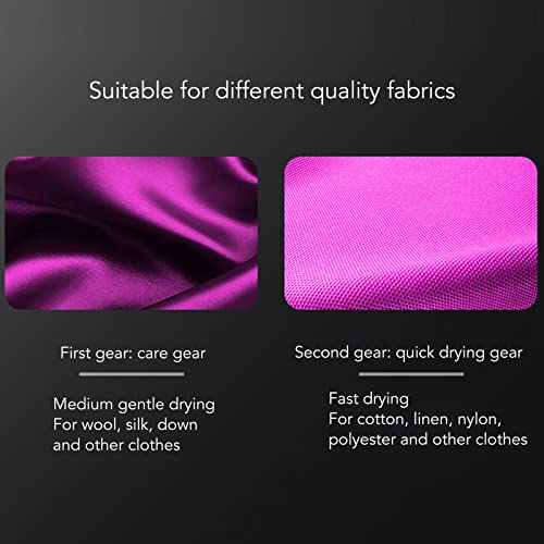 ZJchao Portable Clothes Dryer, Multifunction Rapid Heating Automatic Constant Temperature Mini Travel Dryer, Purple, Plastic, Polycarbonate