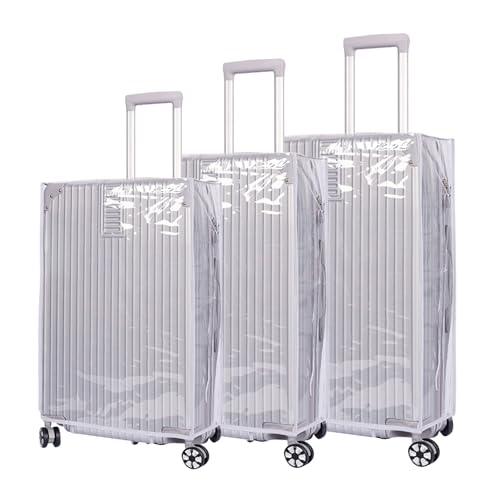 Housse de bagage en PVC transparent étanche pour valise chariot
