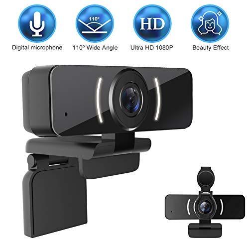 Cámara web 1080P micrófono cubierta privacidad