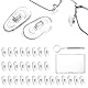 Deepton 15 Paar Nasenpads Brille, Brille Nasenpads Silikon, Rutschfeste Brillenpads, Transparent Nasenpolster, Brillenzubehör mit Werkzeug und Aufbewahrungsbox, für Brillen, Sonnenbrillen