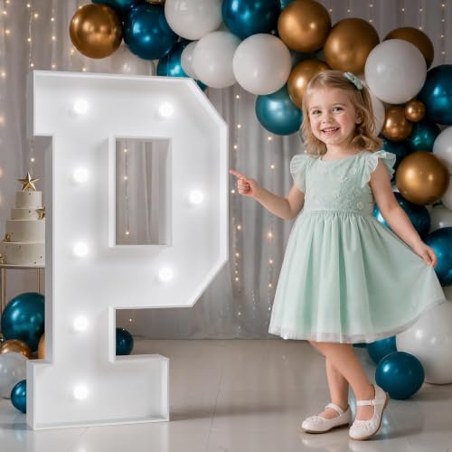 Image of 3FT Marquee Letters P, Large Light Up Letters for Birthday Decor