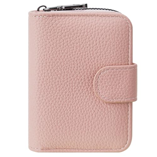 FALAN MULE Credit Card Holder for Women Small Leather RFID Blocking Security Card Wallet with ID Window