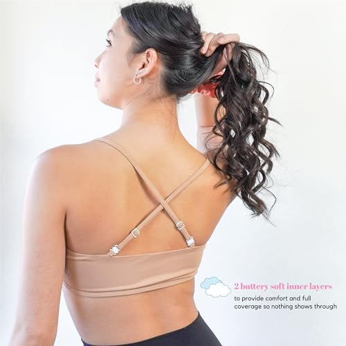 Milk Tea Training Bra | Tween Bra for Pre-Teen Girls | Breathable Fabric | Adjustable Straps & Removable Padding2