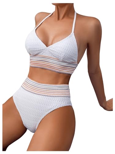 Bikini triangle dos nu Floerns imprimé rayé pour un style unique - 3