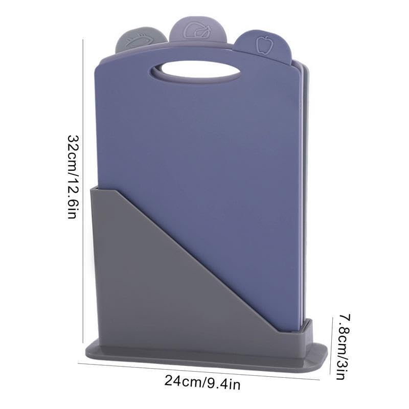 Schneidebrett Küchenschneidebretter, Küchenschneidebrett-Set, tragbare, flexible Schneidebretter mit Ständer for die Campingküche zu Hause
