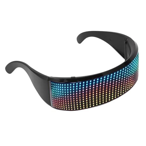 LED Glasses, APP Controlled, Customizable RGB Light Up Glasses with Sound Reactive Lighting, High Brightness LED Lights for Parties, Raves, Music Festivals, Christmas