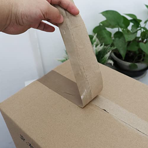 Bomei Pack Brown Packing Tape Refills, Heavy Duty 12Rolls With 1 Dispenser For Packaging, Shipping And Moving, 2.4Mil 1.88 Inch X 60 Yard #TOP3