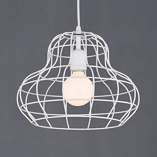 Lámpara colgante vintage de jaula de hierro con casquillo E27 para decoración retro