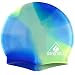 Water Gear Jazz Silicone Swim Cap - BLUE/GREEN