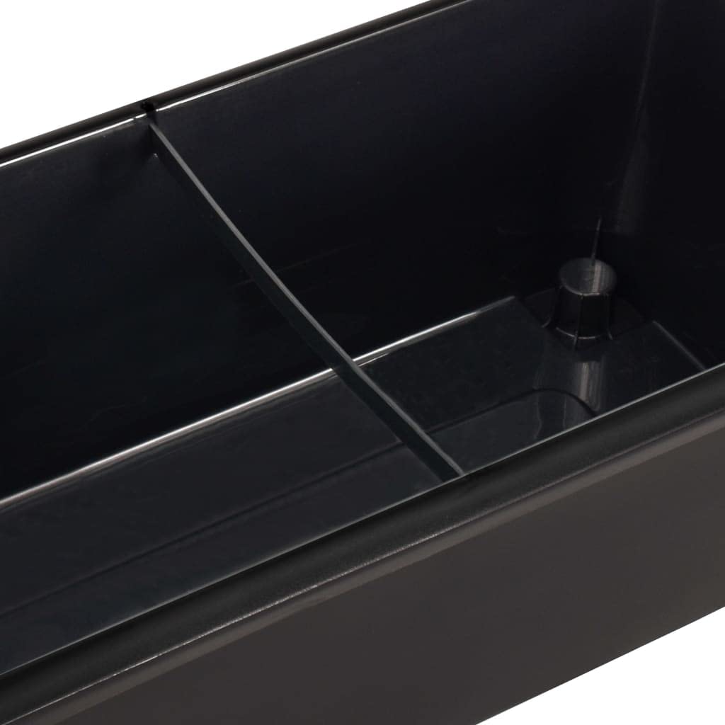 Fioriera Rialzata in PP 77x38,7x82 cm con Coperchio Trasparente Portavasi per Giardino Balcone Terrazzo Interno Esterno Capacità 52 L