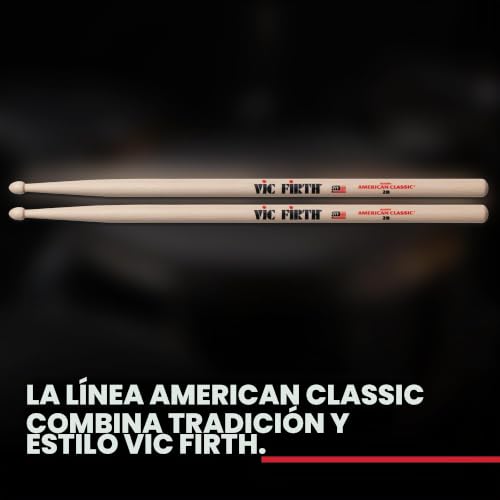 Miniatura 6 de Vic Firth - Baquetas De La Serie American Classic 2b - Madera De Nogal American - Punta De Madera