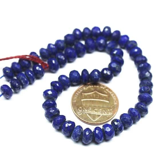 Perles lapis-lazuli bleues 6mm authentiques pour remplacer les perles synthétiques ternes