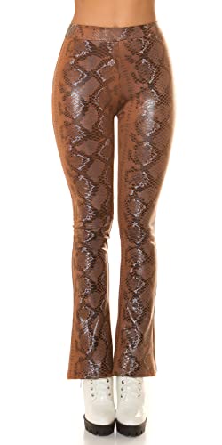 Legging imprimé en cuir Koucla taille haute au style rock et élégant