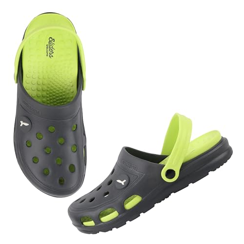 Image of Welcome Men's Casual Clogs /Sandals with Adjustable Back Strap for Adult | Comfortable & Light Weight | Stylish & Anti-Skid | Waterproof & Regular Flipflops