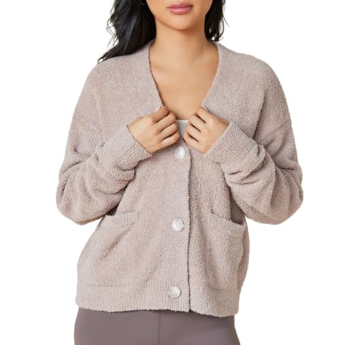Softies Solid Marshmallow Crop Cardigan