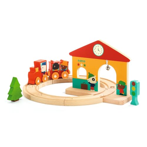 DJECO Minitrain Wooden Train Set