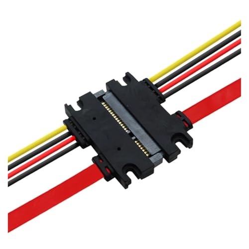 Cable Extensor SATA 7+15 22 Pin 30cm a 50cm Rojo miniatura 4