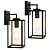 imizdlum 2-Pack Outdoor Wall Light Fixture with Tempered Glass, Exterior Wall Lantern with Easy-to-Clean Design, Waterproof Anti-Rust Wall Sconce for Front Porch, Black, E26 Base