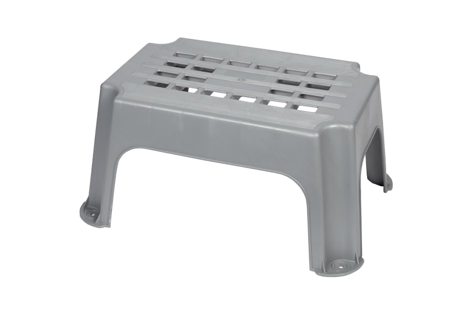 Happy Rhino - Kunststoff Tritthocker Platinum - Trittstufe - Aufstiegshilfe - Fußbank - rutschfest - Stabil
