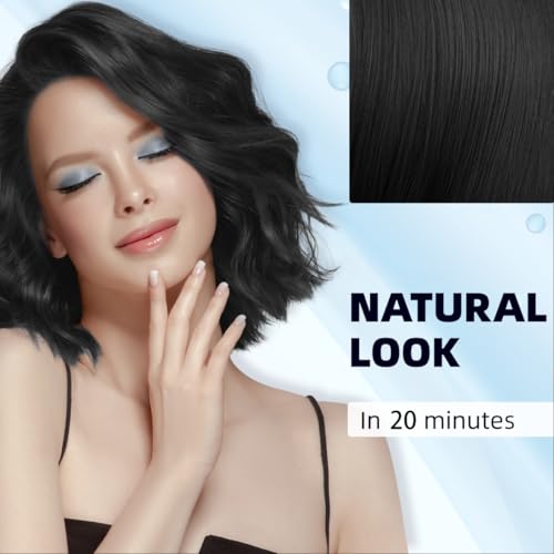 Image of Ivnil Black Hair Dye Shampoo 3 in 1 Hair Color Shampoo gray coverage 400ml
