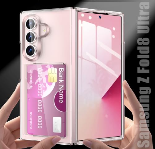 Coque Galaxy Z Fold 8 Ultra avec porte-carte intégré et dos transparent orange robuste - 6