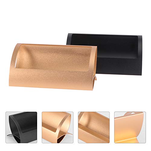 2 Unidades Titular Do Cartão De Visita De Metal Material De Escritório Carrinho De Cartões De Visita