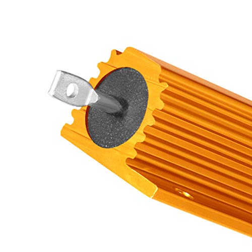 Résistance de boîtier en aluminium 100 W 2 Ohm bobinée jaune uxcell 2RJ