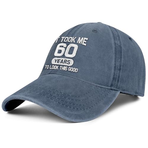 Image of 60th Birthday Gifts for Men Women 60 Year Old Gifts Decorations Took Me 60 Years to Look This Good Washed Cotton Hat