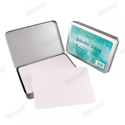 Estojo de Papel Aquarela PostCard Sinoart 24 Folhas 300g/m² - Z044