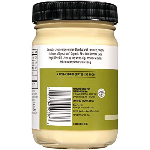 Spectrum Mayonnaise, Olive Oil, 12 Oz #TOP3
