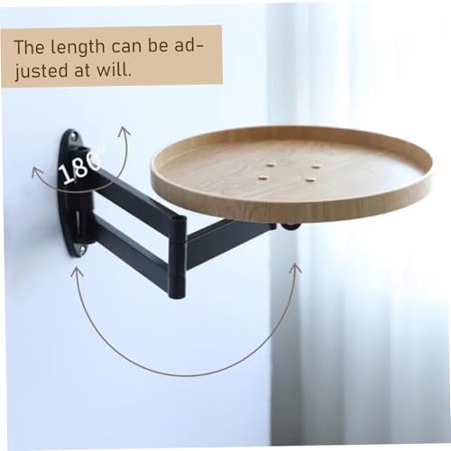 Table pliante murale ronde étagère rétractable meuble paroi maison
