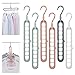 6pcs Magic Hanger LANMOK Perchas Ahorra Espacio Gancho Giratorio 360º Perchas de Armario Multifuncional Plegable Perchas Estándar Ropa Portatil Percha Mágica Antideslizante Plástico