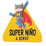 Super nen a bord. Groc – Adhesius bebè a bord per a cotxe - Català