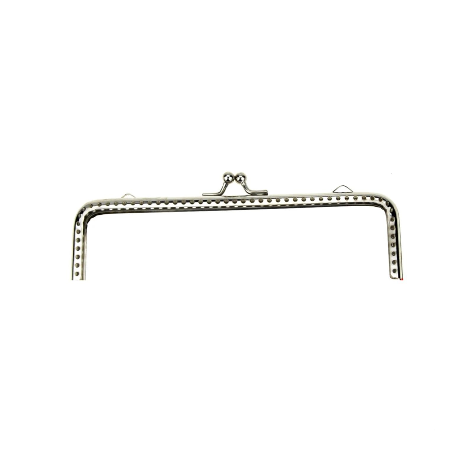 PVUVTNAHW 20Pcs 8.5/10.5/12.5/15.5/18CM Square Glossy Silver Basic Metal Purse Frame Kiss Clasp Lock DIY Bag Accessories(15.5CM)