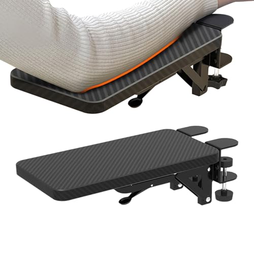 Mihauuke Desk Arm Rest - 折り畳み式 取り付け簡単 ノードリル | アームレスト肘サポートデスク拡張 | 家庭 オフィス 学校 テーブル 椅子 キーボード 作業 学習 大人向け