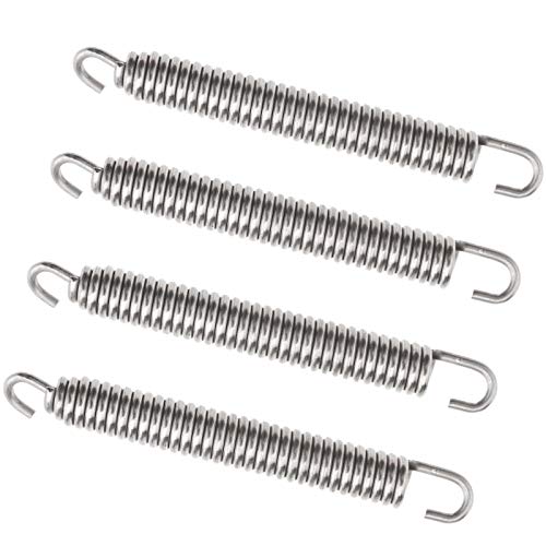 YINETTECH 4X Remplacement Ressorts d'échappement en Acier Inoxydable pour Motos 80mm pour Tuyau d'expansion de Silencieux Collecteur de Chambre