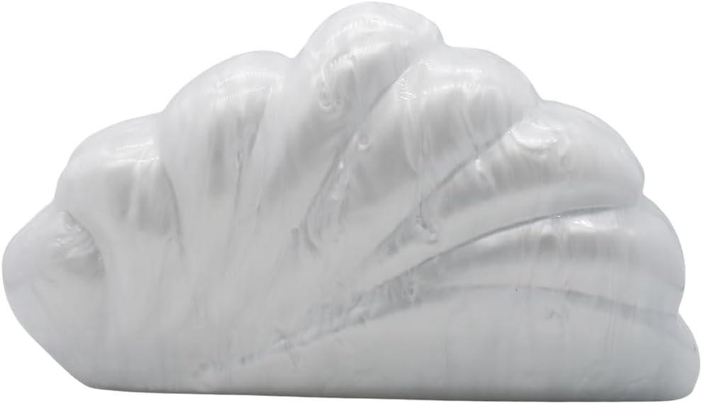 Shell Acrylic Clutch Purse for Women Novelty Cloud Evening Bag Glitter Prom Party Shoulder Crossbody Handbag