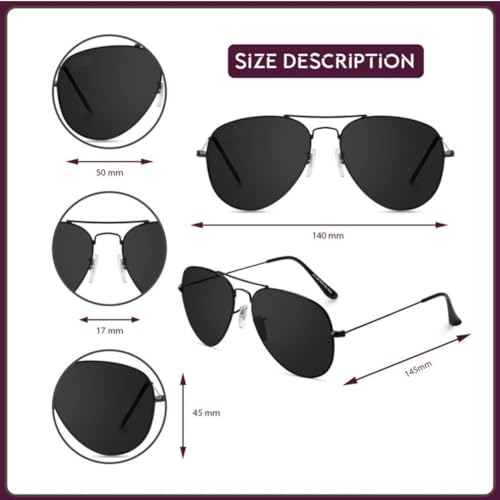 Image of ARICKS Classic Aviator Sunglasses for Men Women Driving Sun glasses Glass Lens 100% UV Blocking