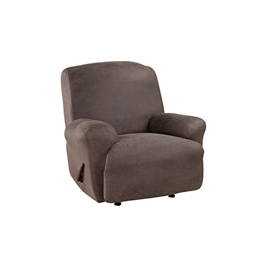 SureFit Ultimate Stretch Leather - Recliner Slipcover - Weathered Saddle (SF45278)
