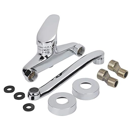 Torneira De Pia De Cozinha Com Alça única, Ferramentas De Lavagem Manual, Montagem Na Parede, Torneira De Pia De Cozinha, água Quente E Fria, Torneira Misturadora De água Com Furos Duplos