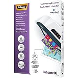 Fellowes Enhance A5 80 Mikronów Laminujących Woreczki (Opakowanie 100 Sztuk), Przezroczyste