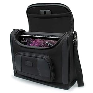 USA Gear Small Messenger Bag for Microsoft Surface Pro 12″ (2025), 11th Gen/10/9/8/7, Surface Laptop 13-inch (2025) – Shoulder Bag Travel Tablet Case Fits Accessories, Charger, Keyboard, Mouse (Black)