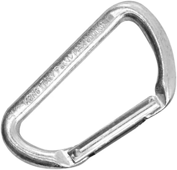 Kong Mini D Aluminum Carabiner, Premium Straight Gate Accessory Clip for Keys, Backpacks, and Outdoor Gear, Lightweight 6kN Load Capacity Utility Hook, Durable Everyday Carry Carabiner Made in Italy