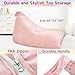 Jorbest Stuffed Animal Storage Bean Bag Chair for Kids and Adults, Luxury Velvet Stuffed Animal Bean Bag Storage, Cover Only(Sweet Pink 200 L/52 Gal)