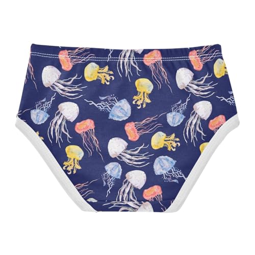 Little Girl Underwear Toddler Panties Kids Undies Jellyfish Blue Soft Cotton Briefs 2T-8Y2