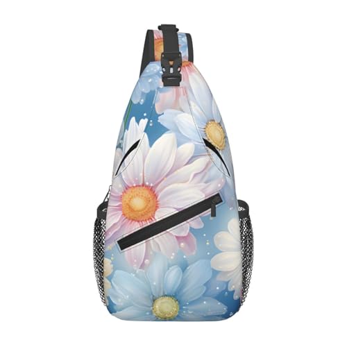 Mochila cruzada colorida con patrón floral para adultos miniatura 1