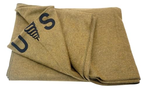 Couverture de camping en laine de 155 x 200 cm, 75 % laine de qualité supérieure, logo brodé, couverture d'extérieur durable pour randonnée, camping, canapé-lit, confort et chaleur de qualité