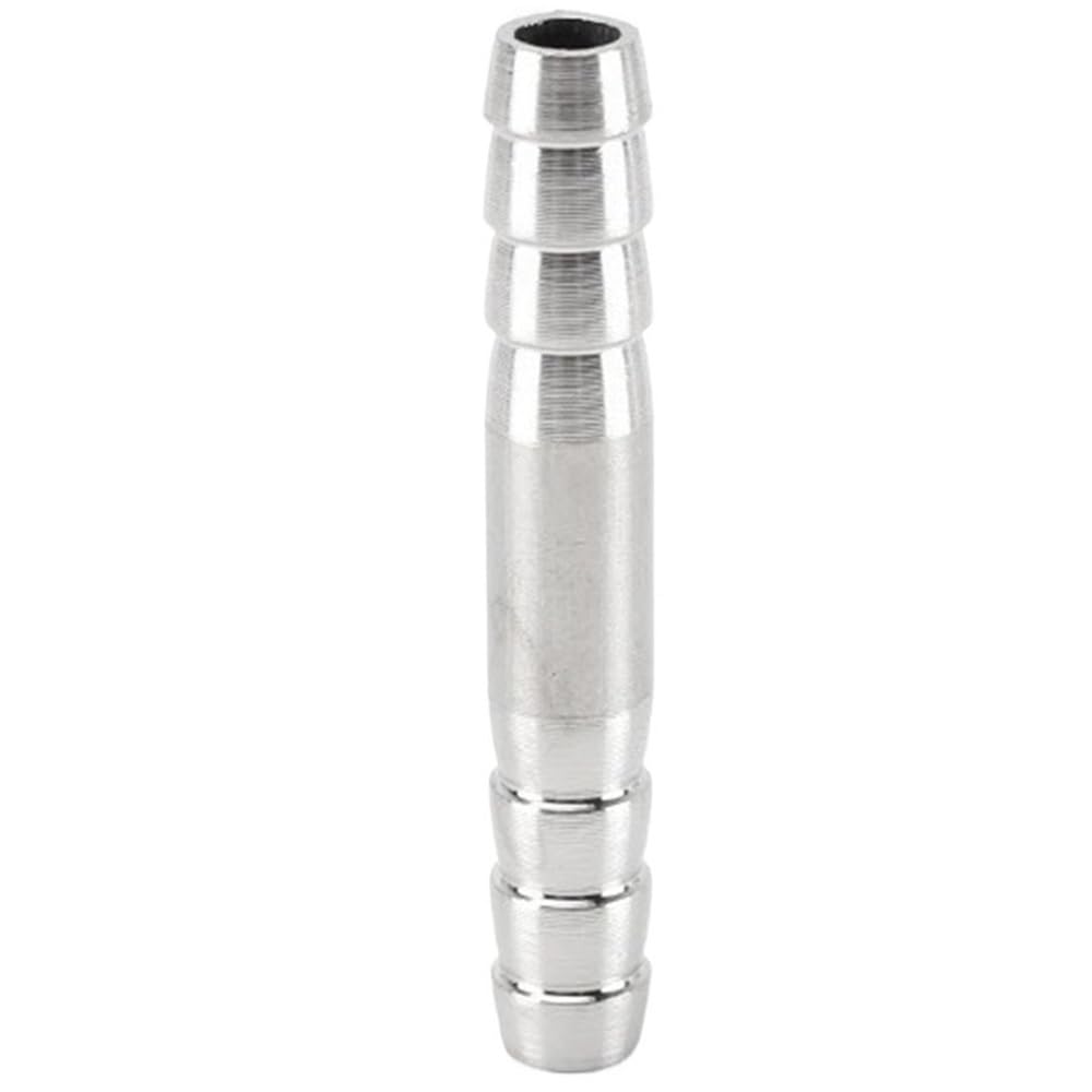 Yjqhody One Color 1Piece Equals Straight Pipe Fitting Hose Barb Pagoda Joint, Ss304 2 Way Connector For Hydraulic Systems(8Mm)